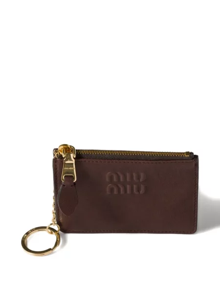 Portofel Miu Miu din piele maro
