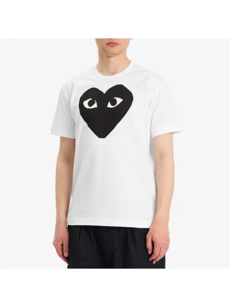Koszulka Comme Des Garcons Play biała