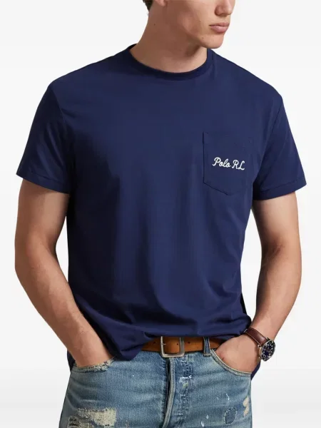 Μικρός κάλτσες Polo Ralph Lauren με κέντημα από ζέρσεϋ μπλε