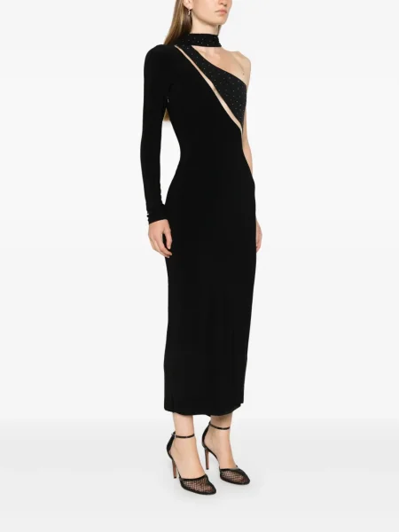 Rochie maxi Nissa de cristal de costum negru