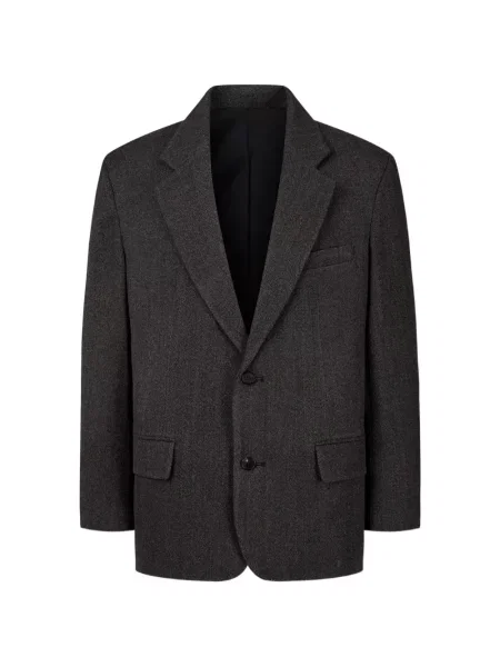 Sacou Tomboy cu model herringbone gri