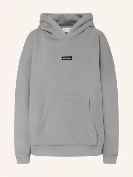 Oh April Oversized Mikina S Kapucí šedá