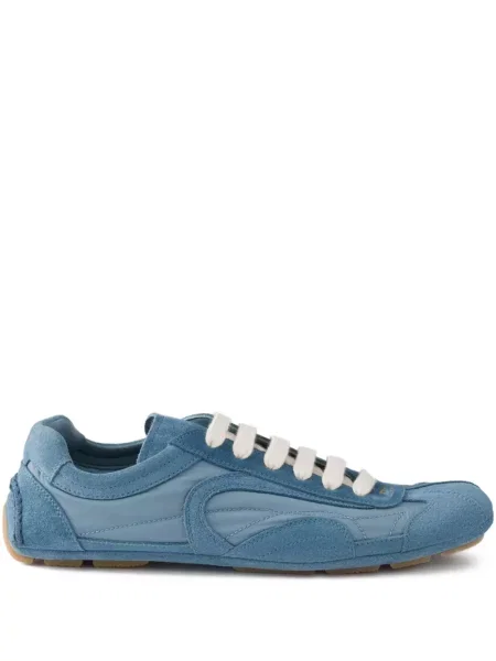 Sneakerși Prada cu șireturi din dantelă albastru