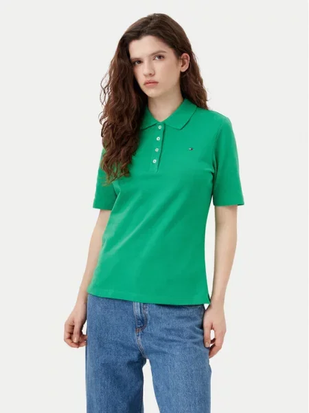 Polo majica Tommy Hilfiger zelena