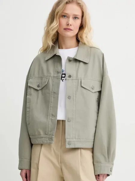 A.P.C. jachetă de blouson cally de tranzitie oversize verde