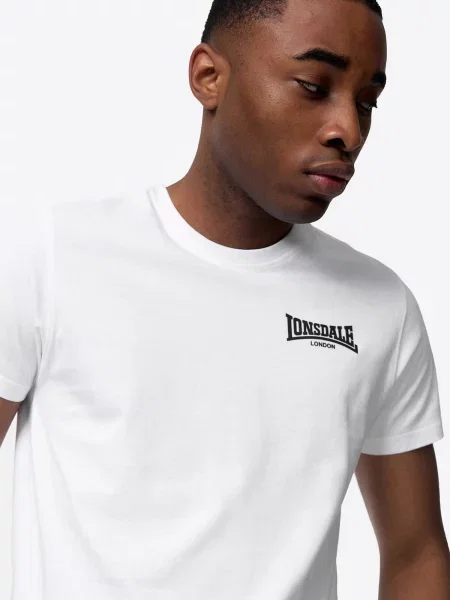 LONSDALE Tricou Elmdon negru alb