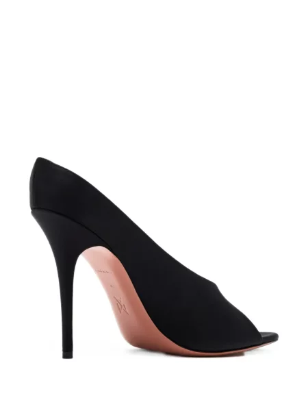 Sandale Amina Muaddi din satin negru