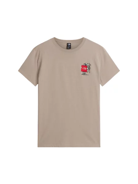 THE NORTH FACE Tricou maro deschis roșu