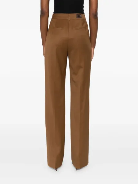 Pantaloni Max Mara plisate maro