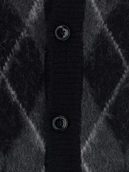 Cardigan Tonywack cu model argyle negru