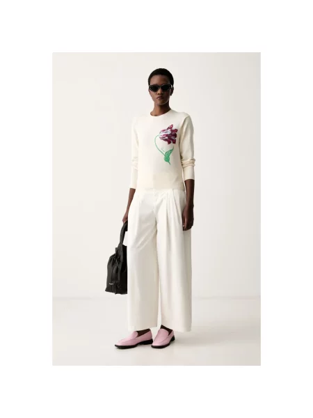 Kenzo sweter z bawełną beżowy