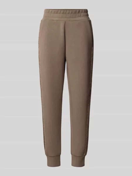 Spodnie dresowe o kroju slim fit z dodatkiem model Victoire' Guess