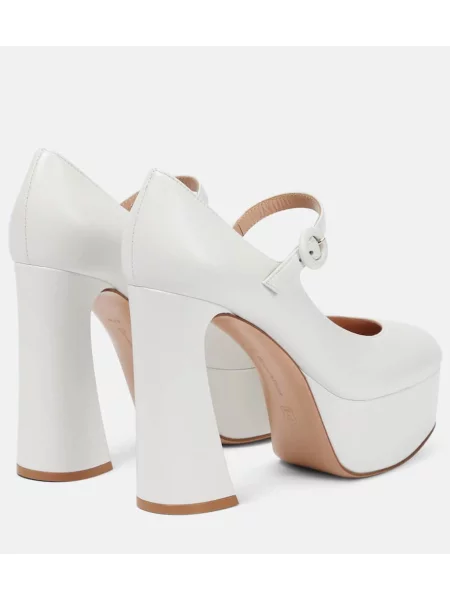 Pantofi cu toc Gianvito Rossi din piele alb