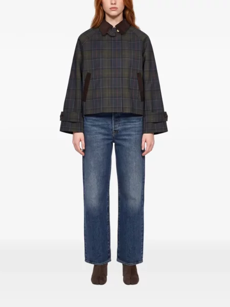 Карирано яке Barbour зелено