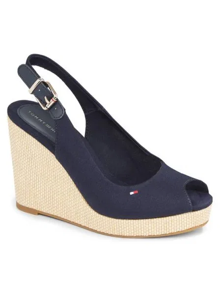 Полуотворени обувки Tommy Hilfiger синьо