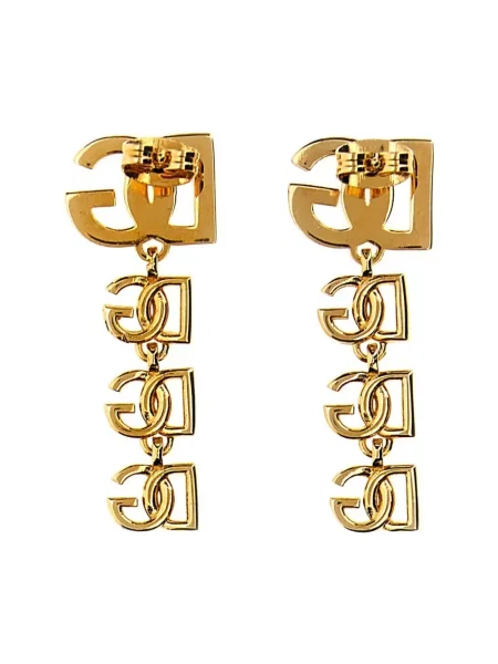 Kolczyki Dolce And Gabbana z logo żółte