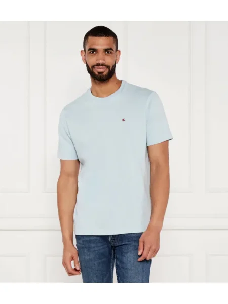 Polo Calvin Klein cu mâneci scurte albastru