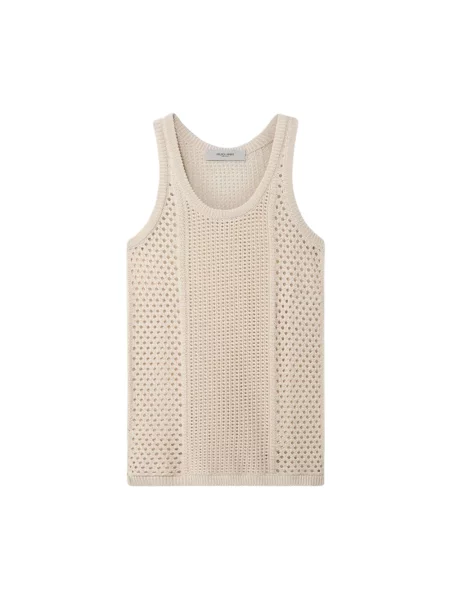Top Golden Goose bez rękawów beżowy