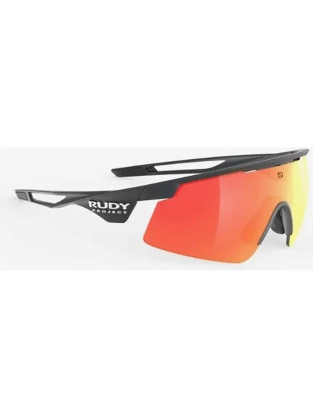 Okulary Rudy Project Turbolence Racing z pomarańczowymi lustrzanymi soczewkami czarny