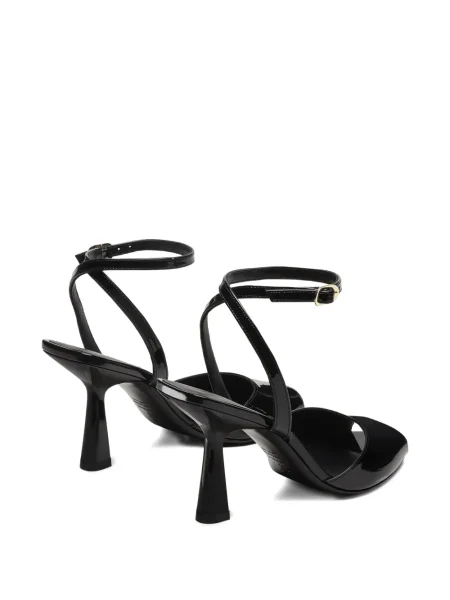 Sandale Stuart Weitzman cu vârf pătrat negru