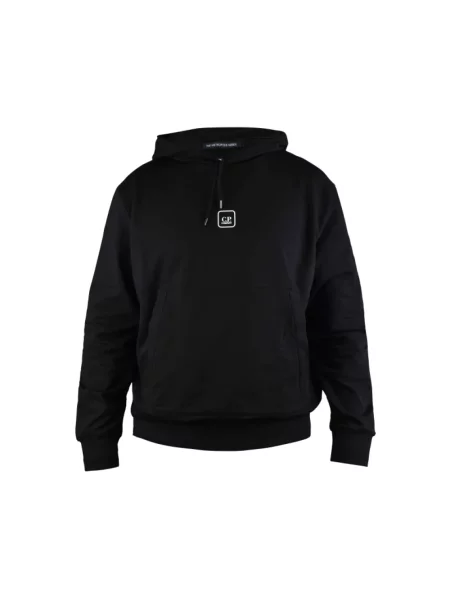 Bluza z kapturem C.p. Company z kapturem z nadrukiem czarna