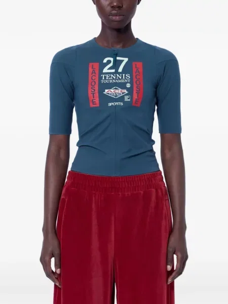 Tricou Lacoste stretch albastru