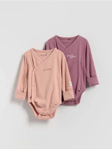 Reserved боді з вишивкою пильно-рожевий рожеве