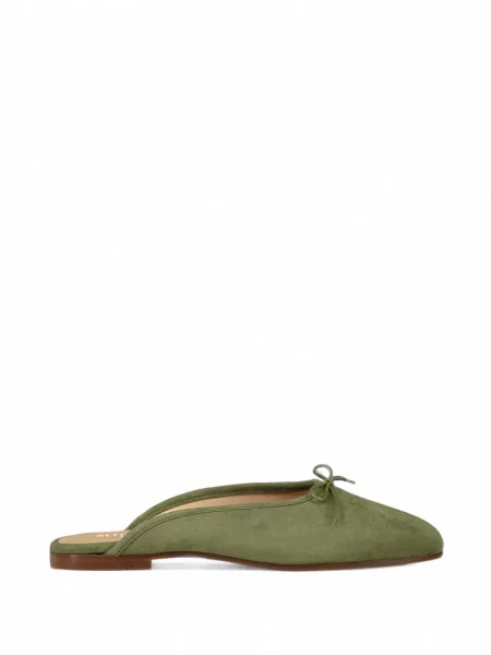 Papuci tip mules Sophique cu funde verde