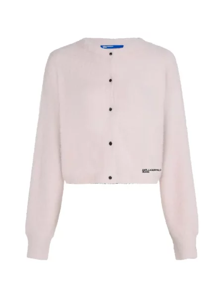 Cardigan Karl Lagerfeld Jeans cu autograf violet