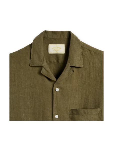 Gulerat cămașă Portuguese Flannel de in verde