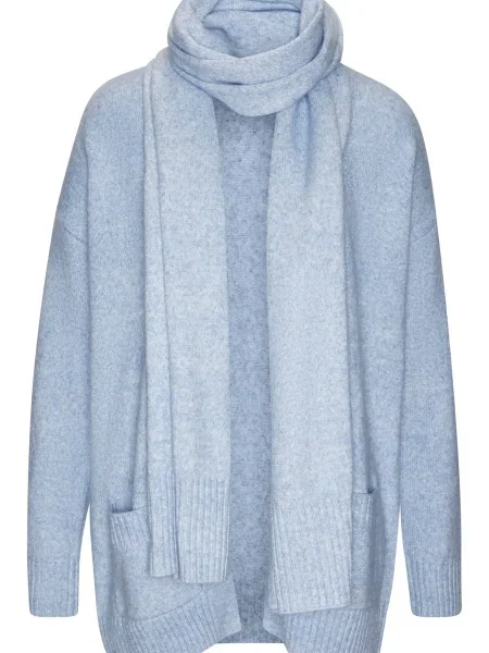 VIVANCE Pletena jopa svetlo modra