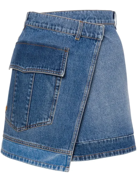 Spódnica jeansowa Philosophy Di Lorenzo Serafini asymetryczna niebieska