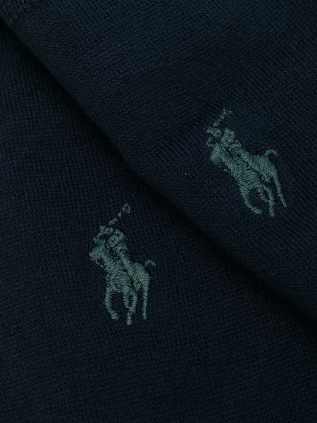 Skarpety Polo Ralph Lauren o krotszym kroju prążkowane w kwiatki niebieskie