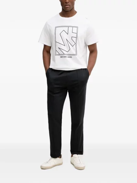 Scurt tricou Michael Kors cu imagine alb