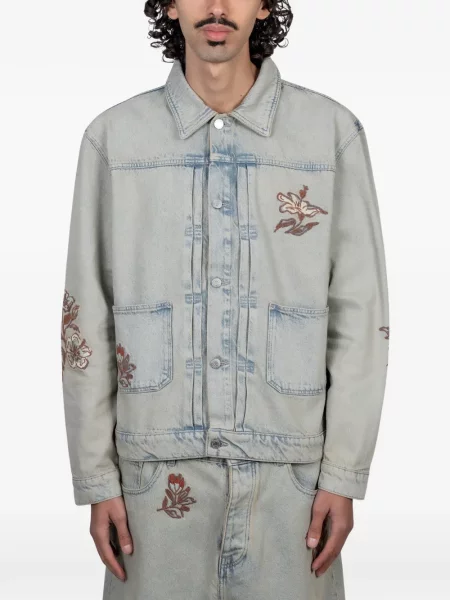 Geacă de blugi Drole De Monsieur cu broderie albastru