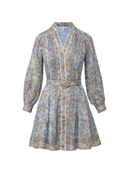 Rochie mini Veronica Beard de in cu model floral cu imagine albastru