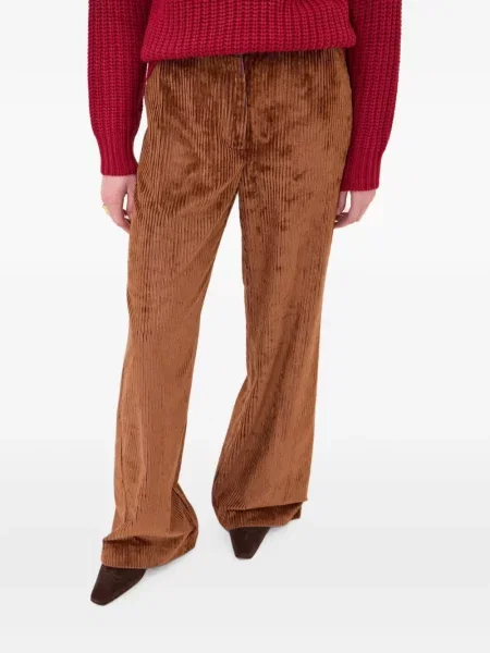 Pantaloni Ottod’ame de catifea cord maro