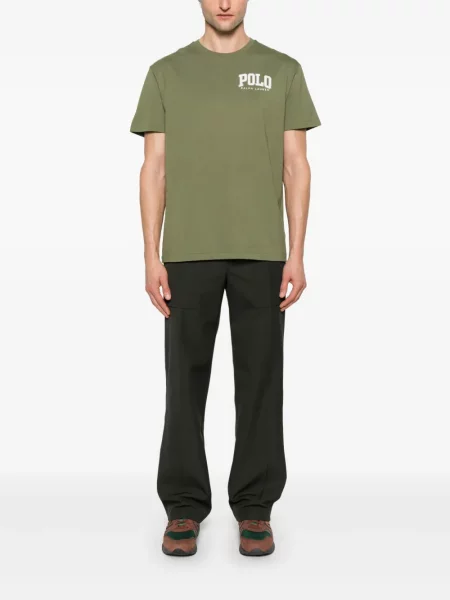 Siuvinėta dryžuota polo marškinėliai Polo Ralph Lauren balta