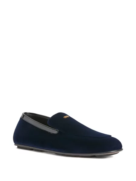 Pantofi loafer Giuseppe Zanotti de catifea albastru