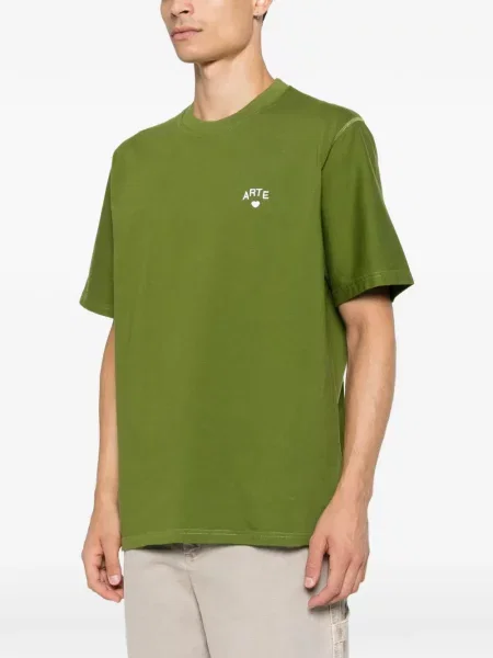 Tricou Arte Antwerp cu broderie verde