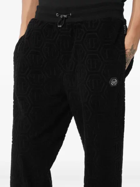 Pantaloni Philipp Plein din jacard negru