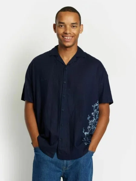 Denim Project Košile DPPrinted modrá