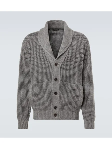 Cardigan Zegna din cașmir gri