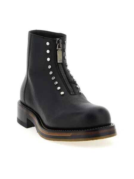 Buty do kostki Alexander Mcqueen skórzane czarne