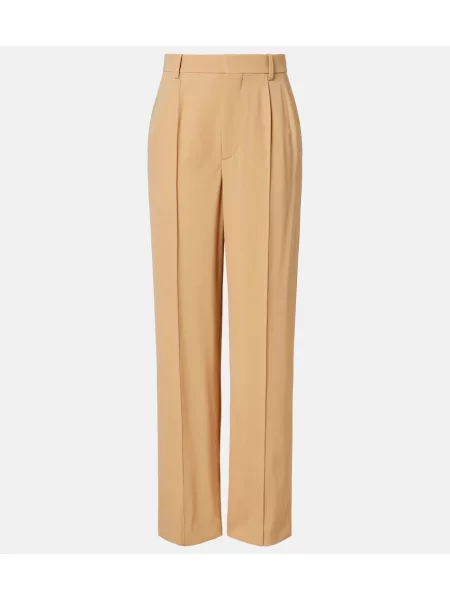 Pantaloni Wardrobe.nyc de lână bej