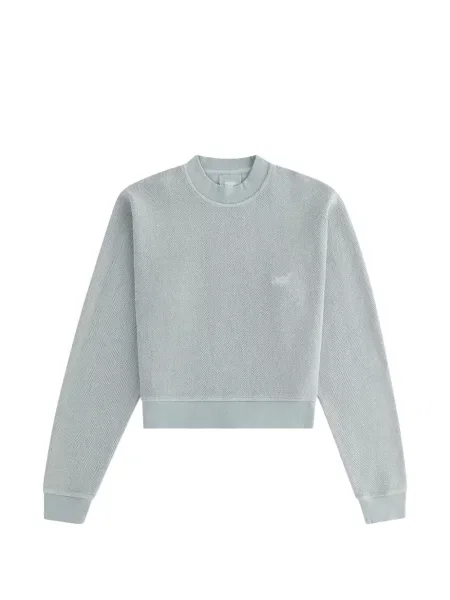 Sweter Kith z okrągłym dekoltem o krotszym kroju niebieski