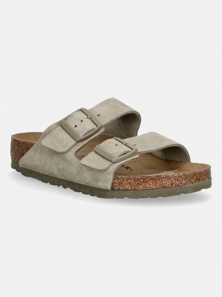 Natikače od brušene kože Birkenstock Arizona zelena