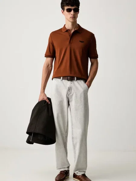 Tricou polo Boss maro