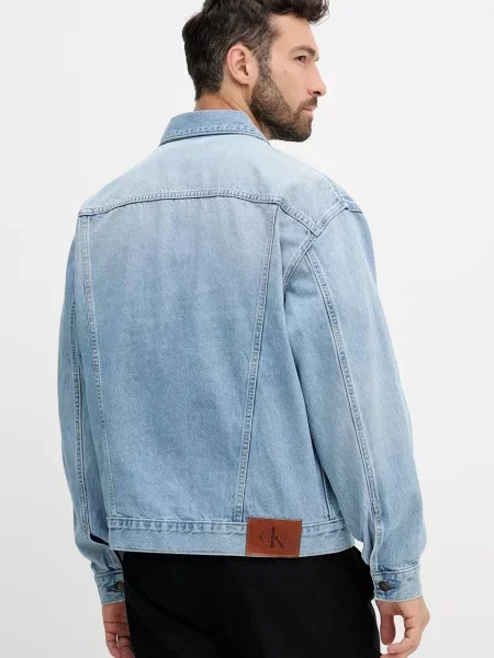 Bunda Calvin Klein Jeans přechodná modrá