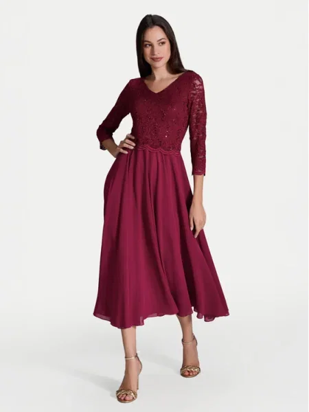 Swing Коктейлна рокля бордо